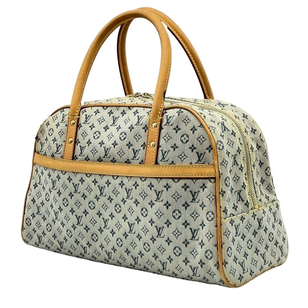 !! 073251N Louis Vuitton Tote Bag Marie Blue Based Monogram Mini